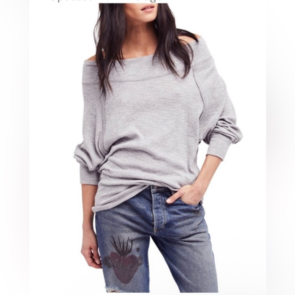 Free People - We the Free - Palisades Off the Shoulder Sweater - Gray